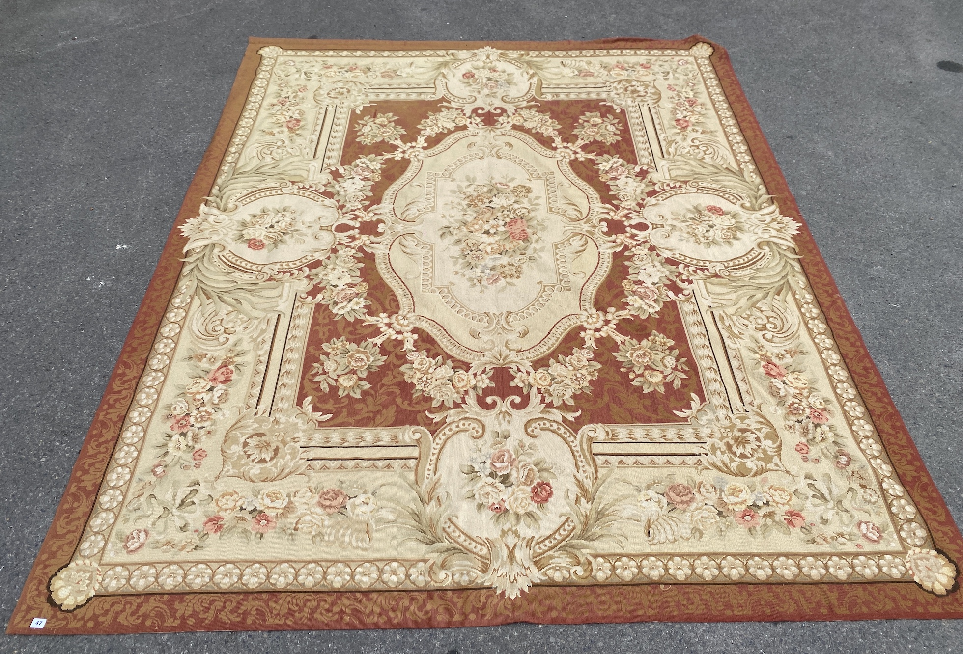 An Aubusson style tapestry carpet, approximately 300 x 240cm
